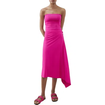 Mango Asymmetric Midi Skirt In Purple