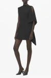 Mango Asymmetric Minidress In Black