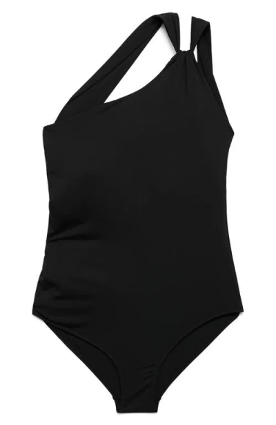 MANGO MANGO ASYMMETRIC ONE-SHOULDER ONE-PIECE SWIMSUIT