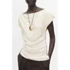 Mango Asymmetric One-shoulder Top In White