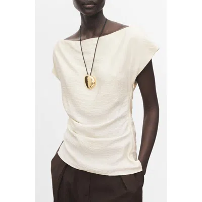 Mango Asymmetric One-shoulder Top In White