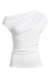 Mango Asymmetric One-shoulder Top In White
