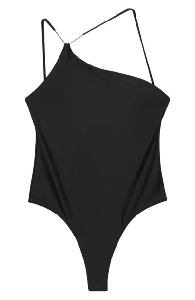 Mango Asymmetric Open Back One-piece Swimsuit