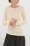 Mango Asymmetric Rib Sweater In Neutral