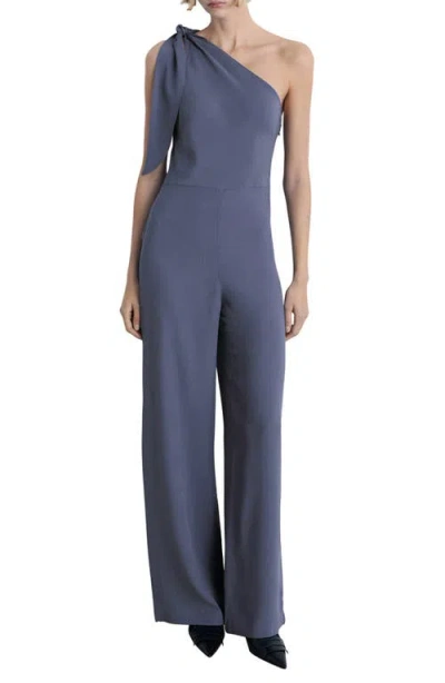 MANGO MANGO ASYMMETRIC SATIN JUMPSUIT
