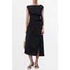 Mango Asymmetrical Knotted Dress In Black