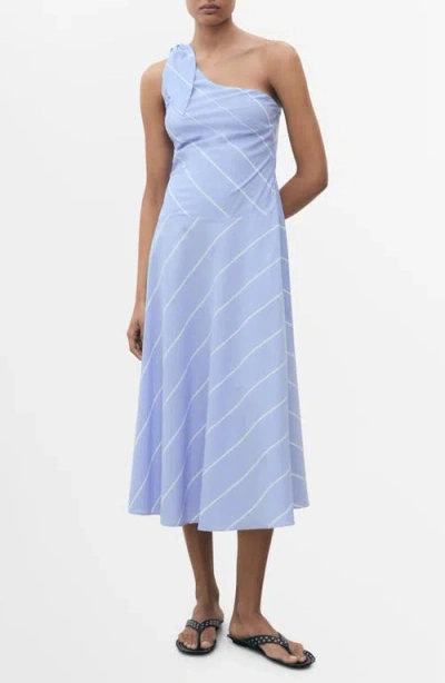 MANGO MANGO ASYMMETRIC STRIPE A-LINE DRESS