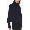 Mango Asymmetric Turtleneck Sweater In Brown