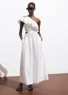 Mango Asymmetrical Dress With Cut-out White