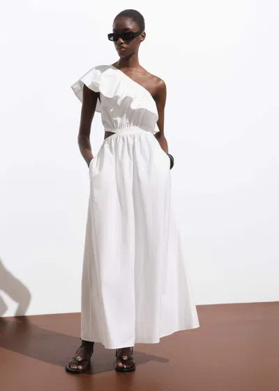 Mango Asymmetrical Dress With Cut-out White