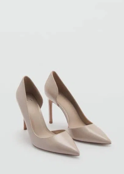 Mango Asymmetrical Heeled Shoes Grey