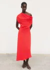 Mango Robe Midi Asymétrique Rouge - Femme - Xxl -