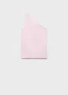 Mango Kids' Asymmetrical Ribbed Top Pink In Rose