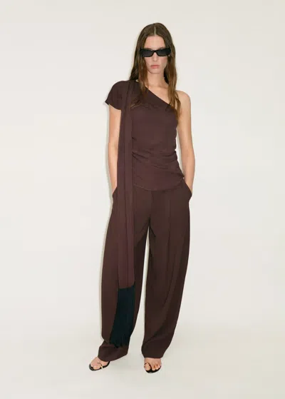 Mango Blouse Marron - Femme - Xl -