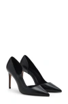 Mango Leather Pumps Black In Black