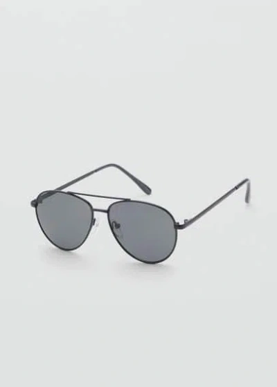 Mango Kids' Aviator Sunglasses Black
