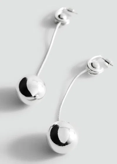 Mango B-oreilles Argent - Femme - Taille Unique -