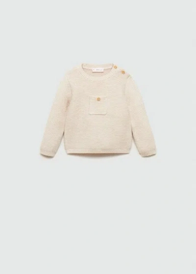 Mango Baby Knit Pocket Sweater Sand