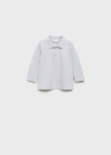 MANGO BABY LONG SLEEVES COTTON POLO SKY BLUE