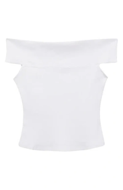 Mango Bacalary Off The Shoulder Top In White