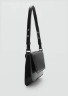 MANGO SHOULDER BAG WITH STRAP BLACK