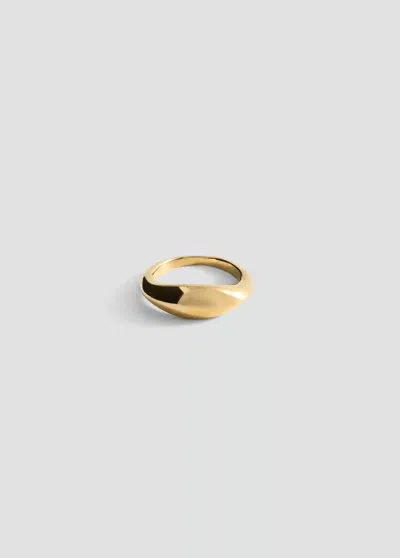 Mango Bague Métallique In Or