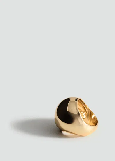 Mango Bague Métallique Volume Or - Femme - M -  In Orange