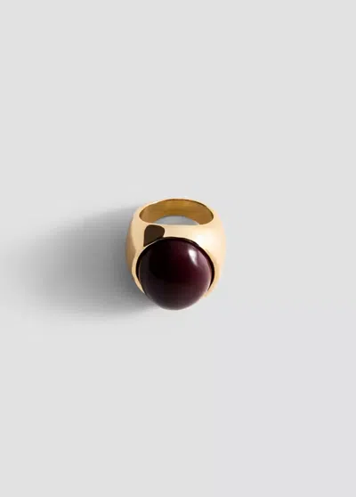Mango Bague Pierre In Or
