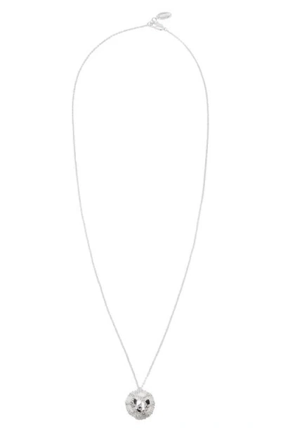 Mango Ball Pendant Chain Necklace In Silver