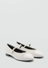 Mango Ballerinas With Strip And Bow Detail White In White