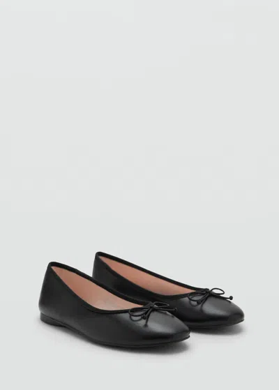 Mango Kids' Ballet Flats With Bows Black