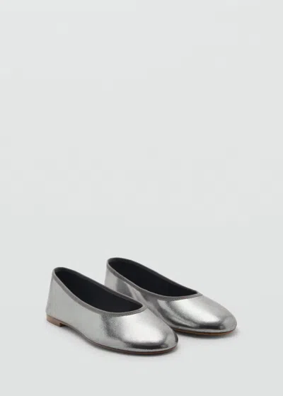 Mango Shoes Dark Silver