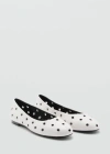 Mango Die-cut Ballerinas White In Blanc