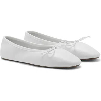 Mango Ballet Flat In White