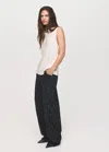 Mango Jean Ballon Aillets Black Denim - Femme - 42 -  In Black