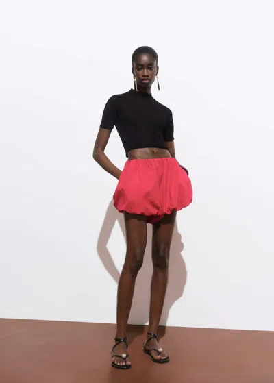 Mango Mini Short Globe Rouge - Femme - 38 -