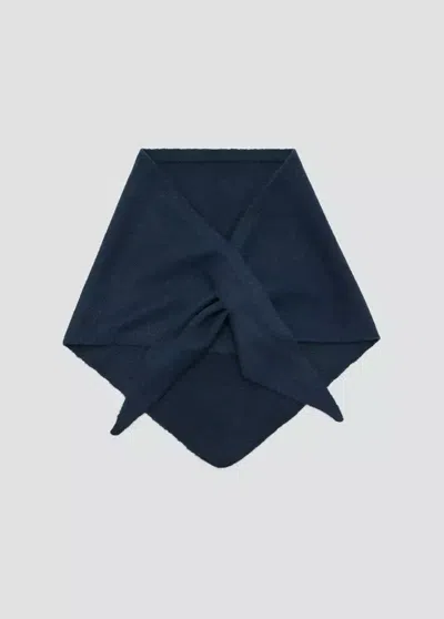 Mango Bandana Maille In Bleu Marine
