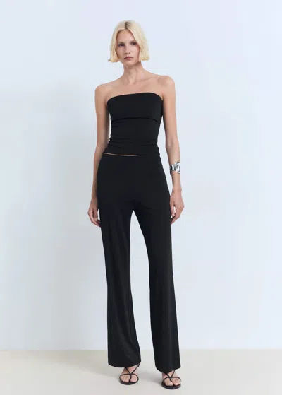 Mango Bandeau Top In Black