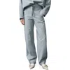 Mango Barile Barrel Leg Drawstring Pants In Gray