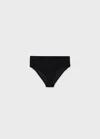 Mango Ribbed High-waisted Bikini Bottom Black