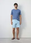 Mango Basic Drawstring Swimsuit In Blue