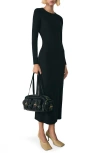 Mango - Robe Midi Coton Noir - Xl - Femme In Black