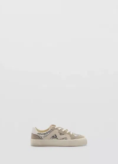 Mango Kids' Baskets En Cuir Combiné In Sable
