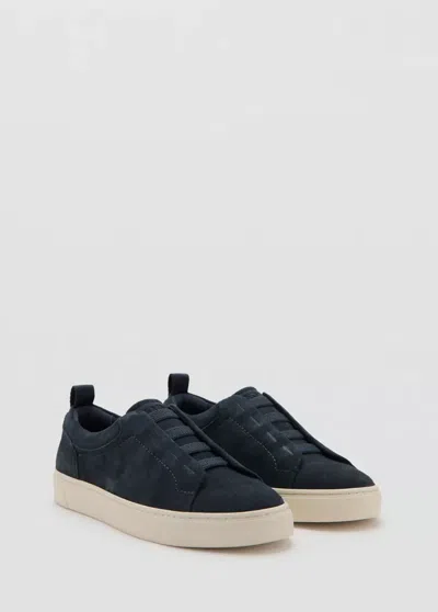 Mango Baskets En Cuir Suédé Avec Semelle Vibram In Pink
