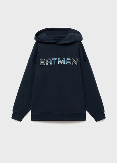 Mango Kids' Batman Sweatshirt In Blue