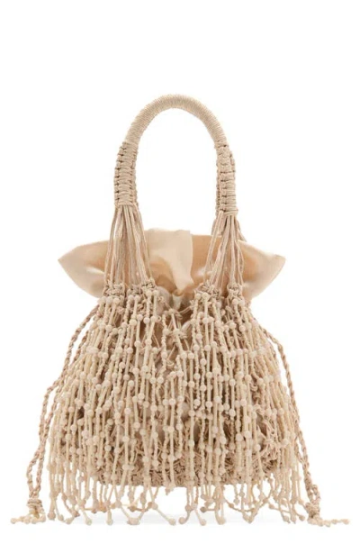 Mango Bead Handbag In Sand