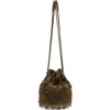 Mango Beaded Drawstring Bucket Bag