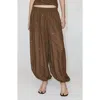 Mango Beaded Embroidered Balloon Pants In Brown