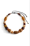 Mango Beaded Necklace In Brown