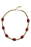 Mango Beaded Chain Necklace Gold In Gold